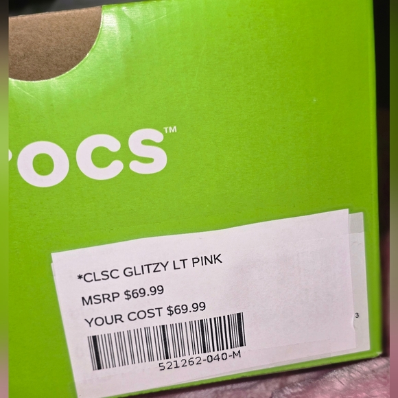Crocs Classic Glitzy Clog - Flamingo in 2023 Crocs classic. Size 6 Women's. - Picture 3 of 7